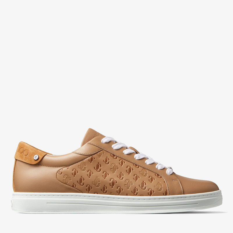Rome/M
Caramel JC Monogram Pattern and Leather Low-Top Trainers 1