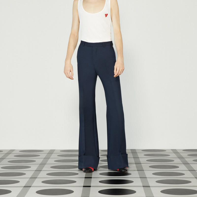 GUCCI Gucci HA HA HA drill flared pant - 720464Z798C4588 | REVERSIBLE