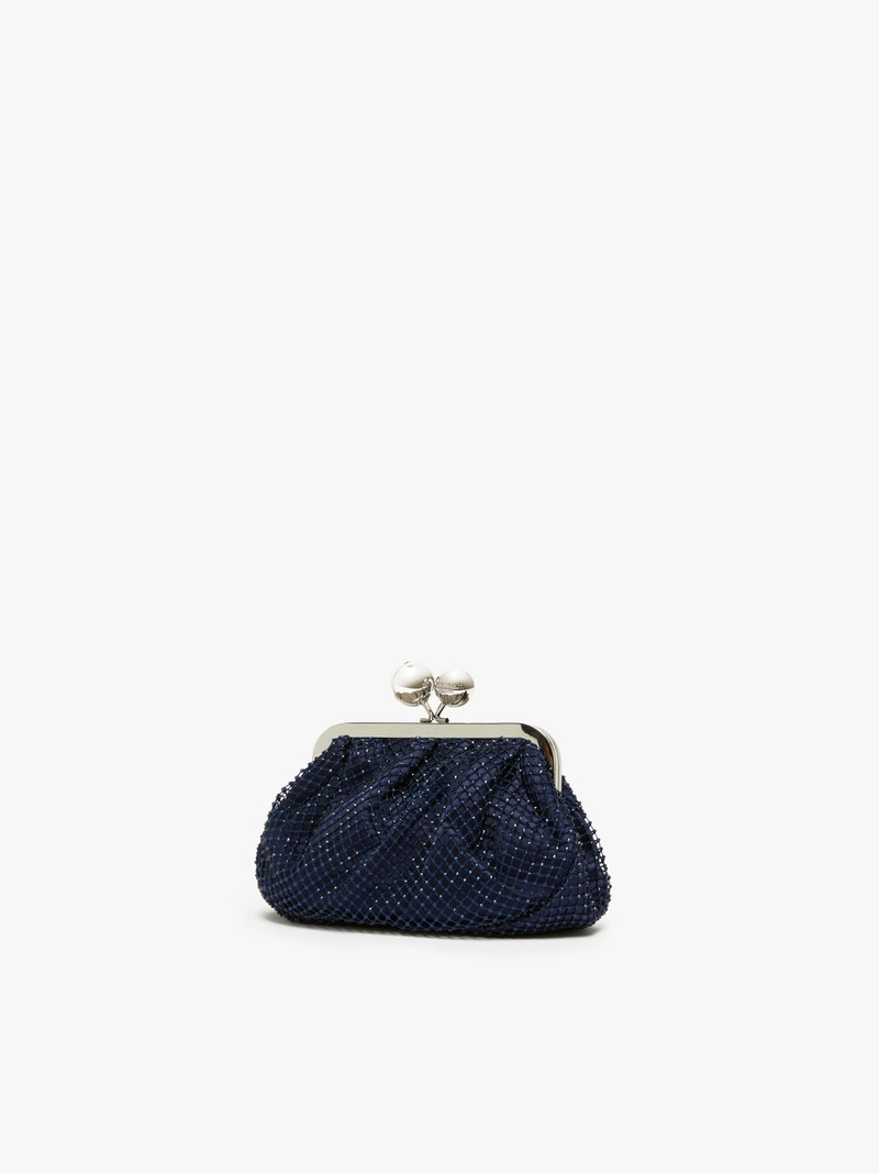 WEEKEND Max Mara EDITA Small Pasticcino Bag in mesh and rhinestones outlook