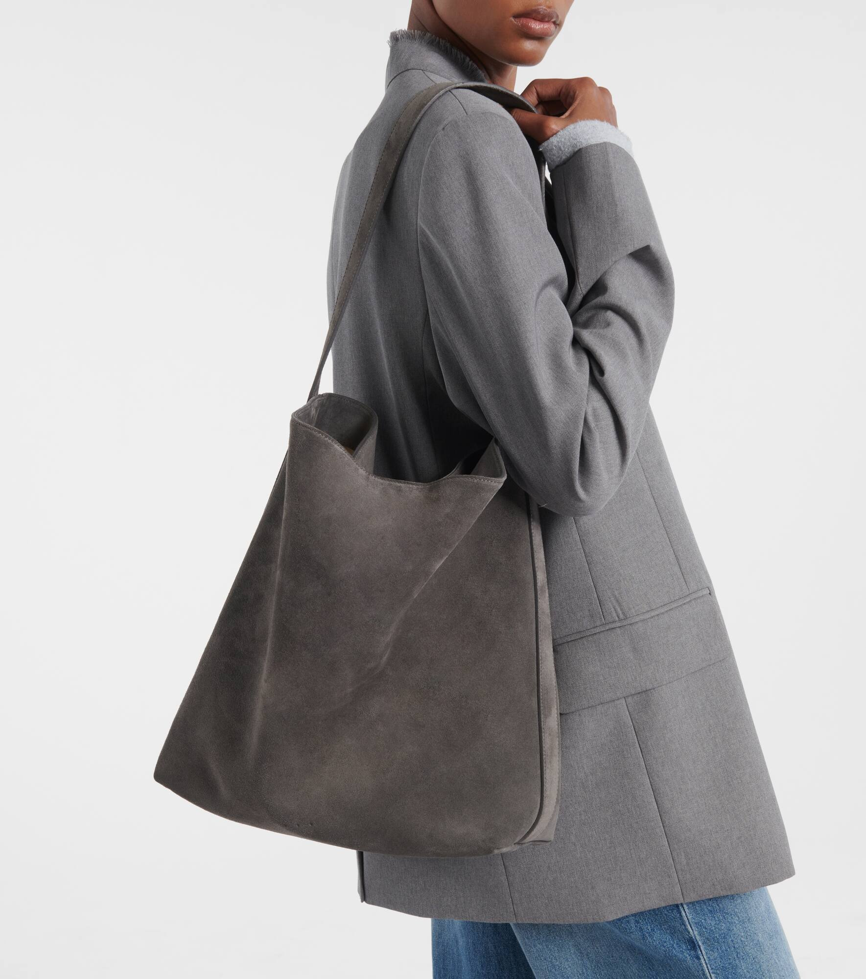 Sac Supple Large suede tote bag - 2