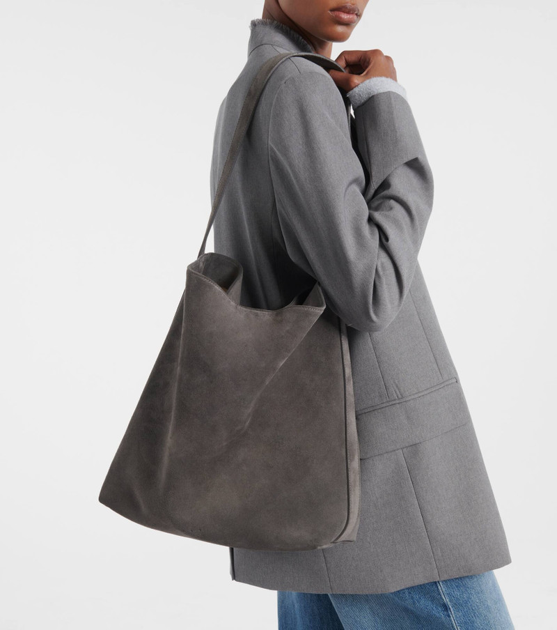 Sac Supple Large suede tote bag 2