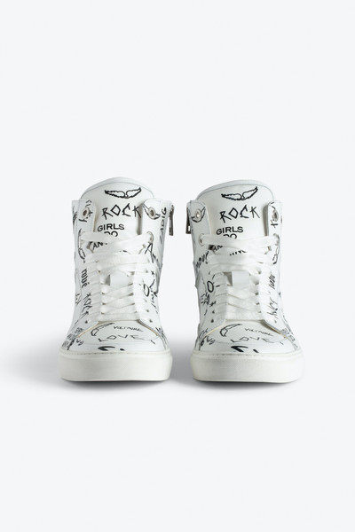 Zadig & Voltaire ZV1747 High Flash High-Top Graffiti Sneakers outlook