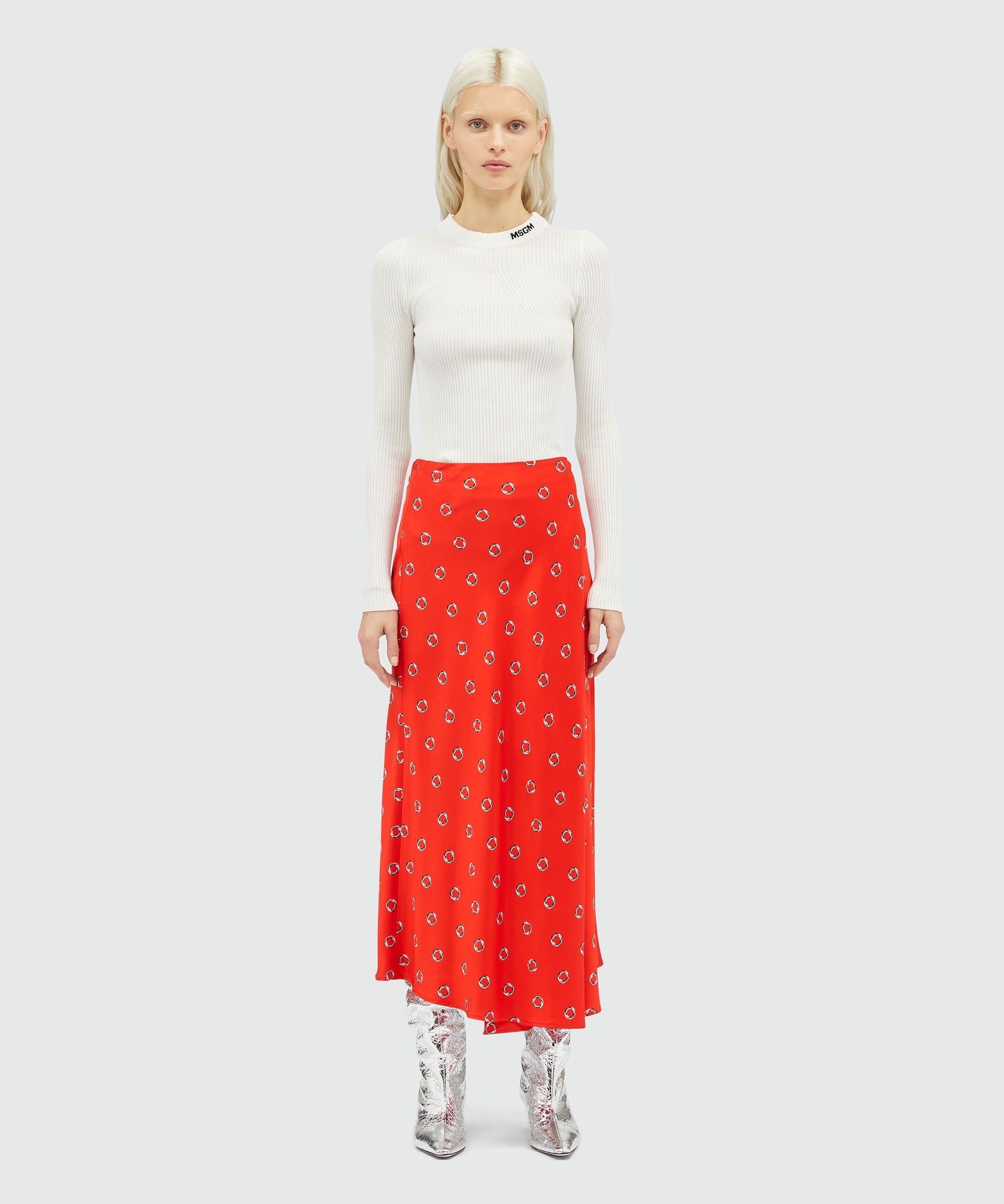 Fluid viscose print skirt - 2