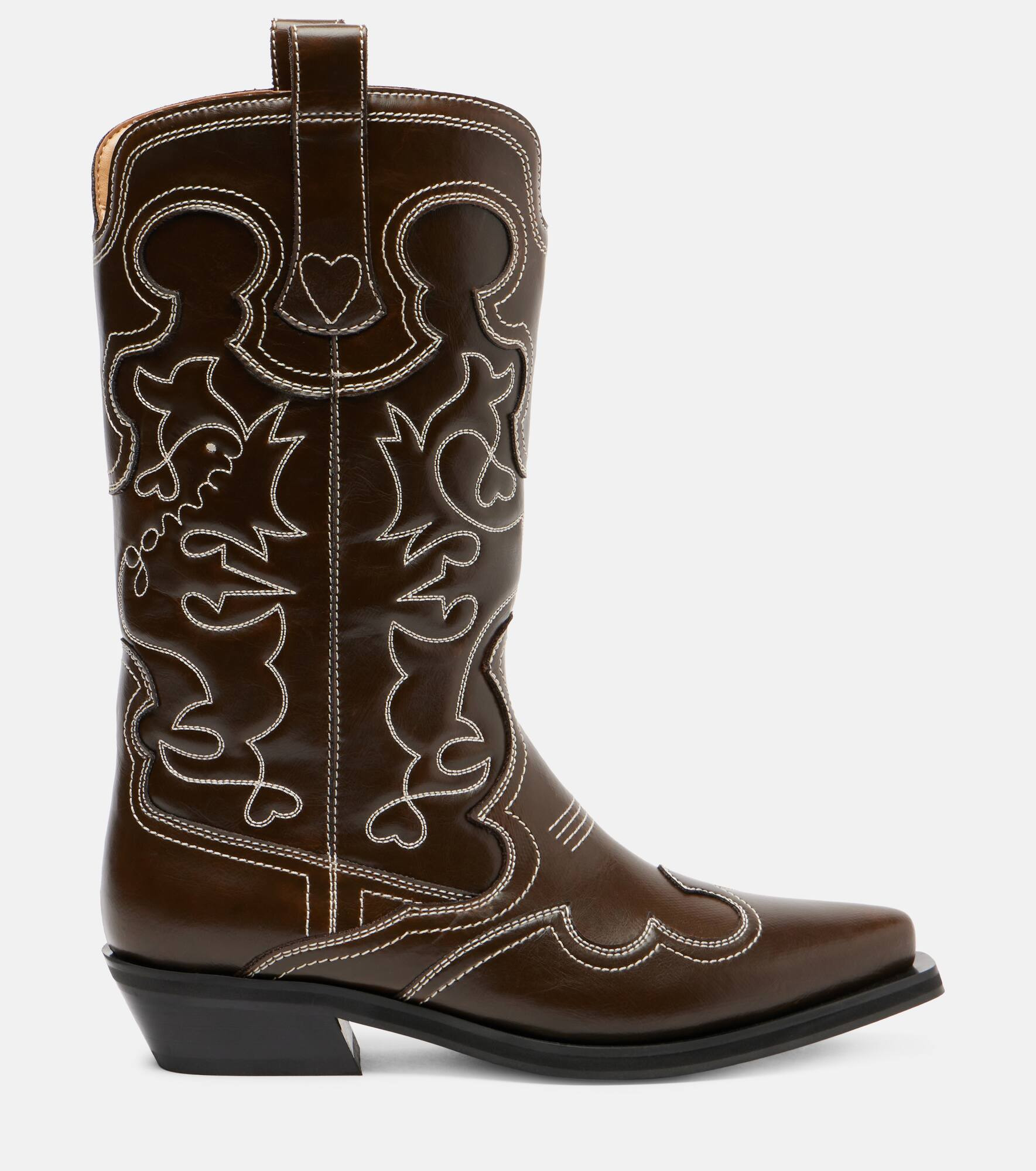 Mid Shaft embroidered cowboy boots - 4