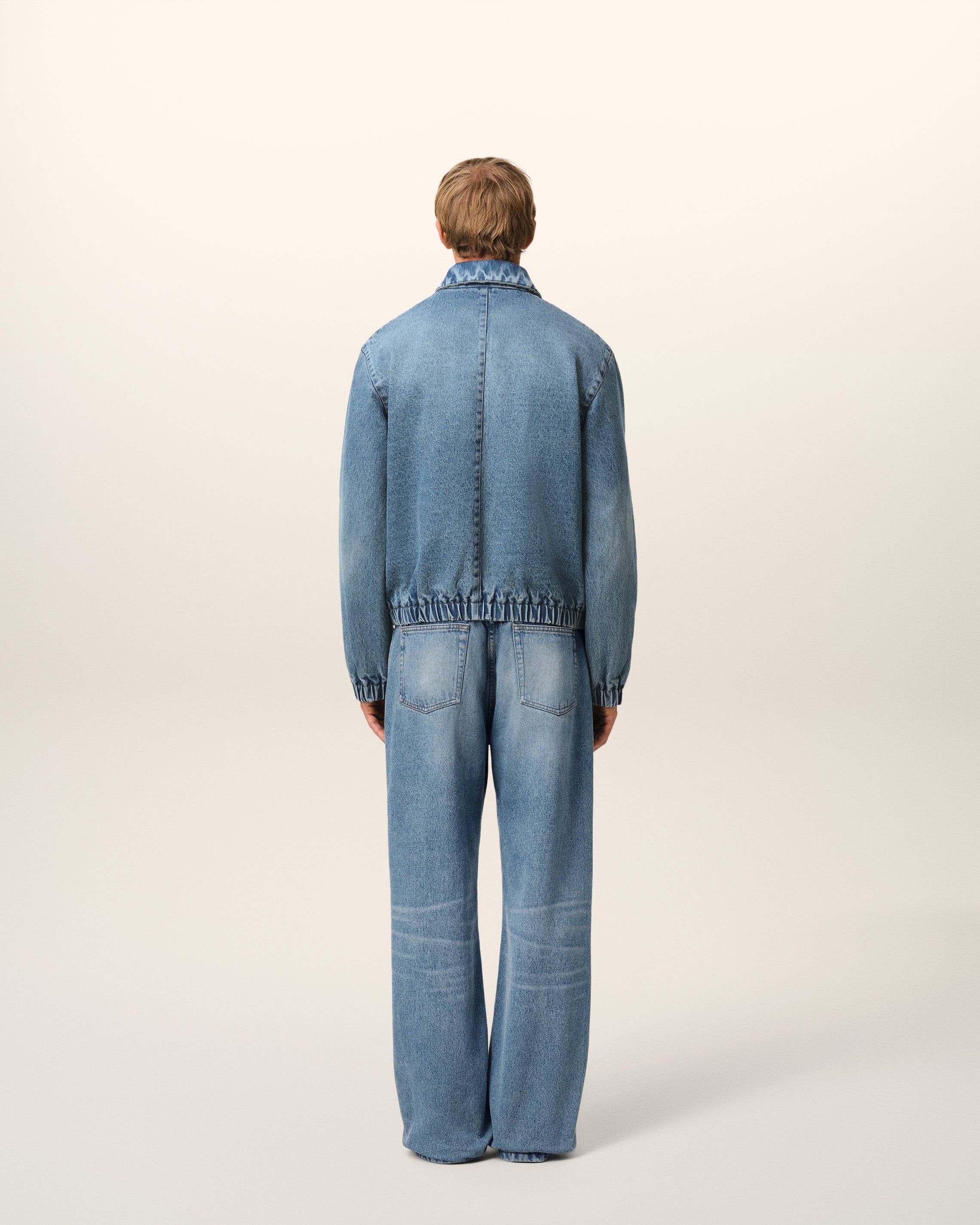 BLUE COTTON AMI DE COEUR ZIPPED JACKET - 5
