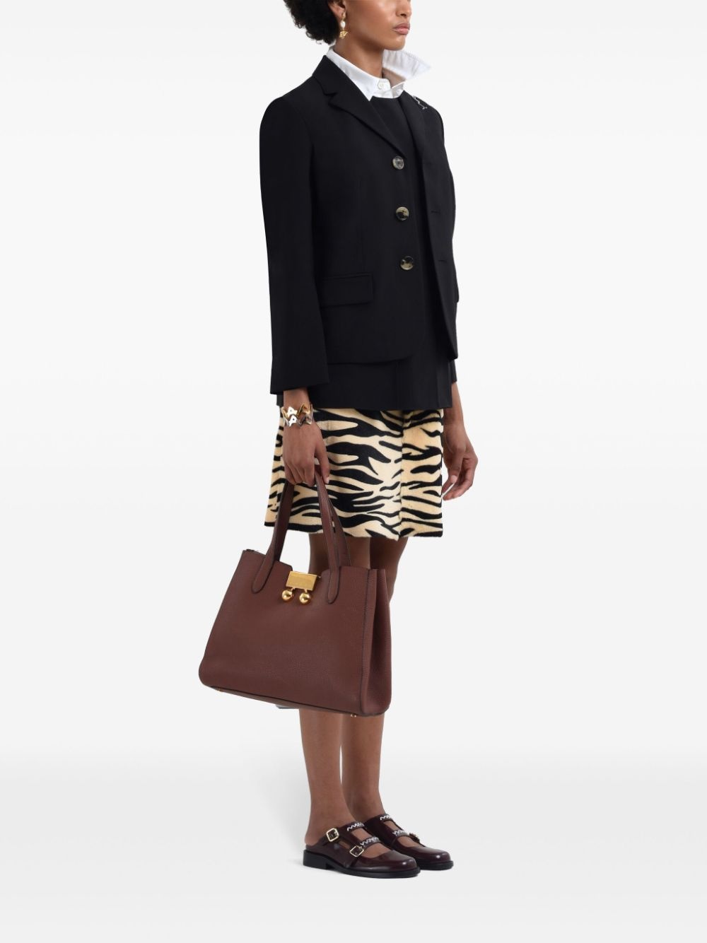 zebra-print mini skirt - 3