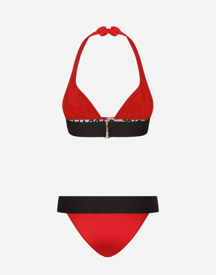 Triangle bikini with branded elastic - 3