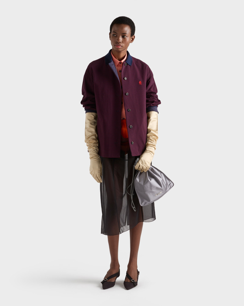 Prada Piqué blouson jacket outlook