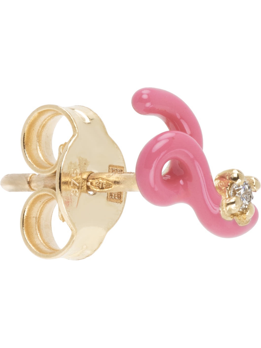 Pink & Gold Mini Loop Single Earring - 2