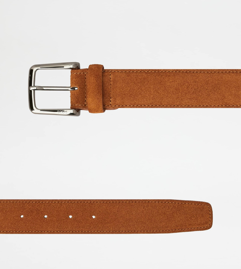 Tod's BELT IN SUEDE - BROWN outlook