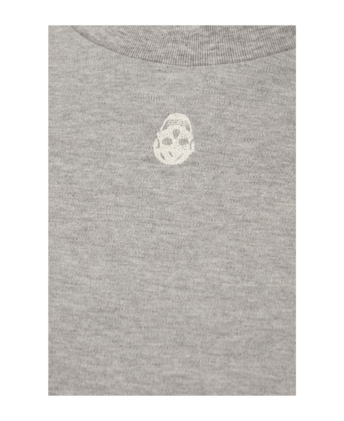 Grey Cotton T-shirt - 3