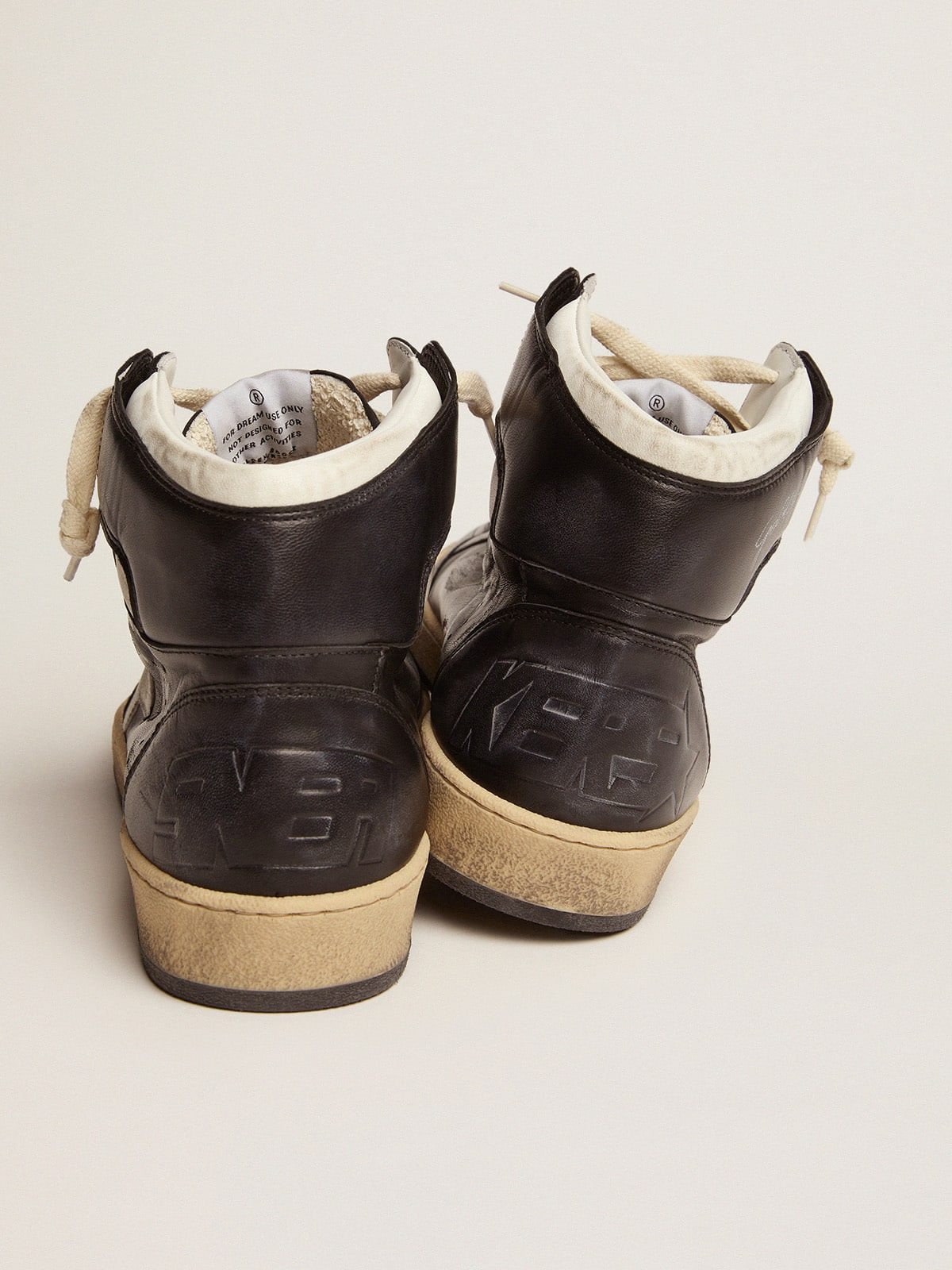 Men's Sky-Star in black nappa with white star - 5