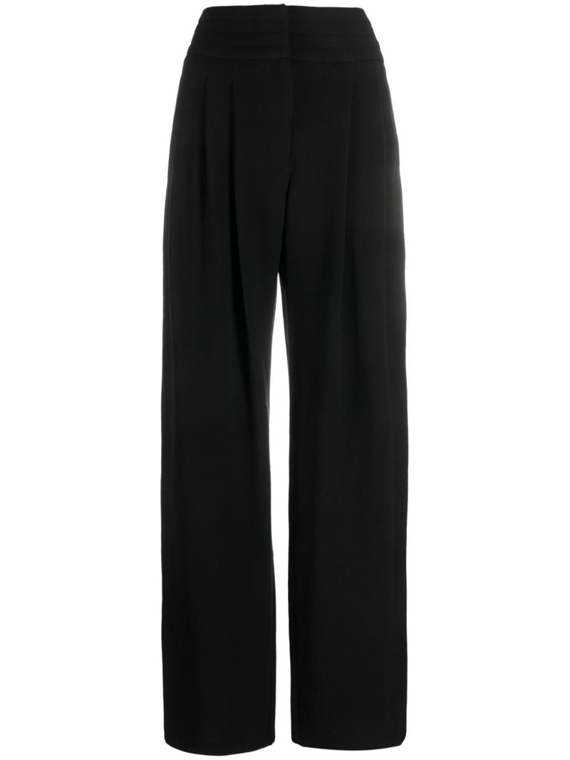 pleat-detail wide-leg trousers 1