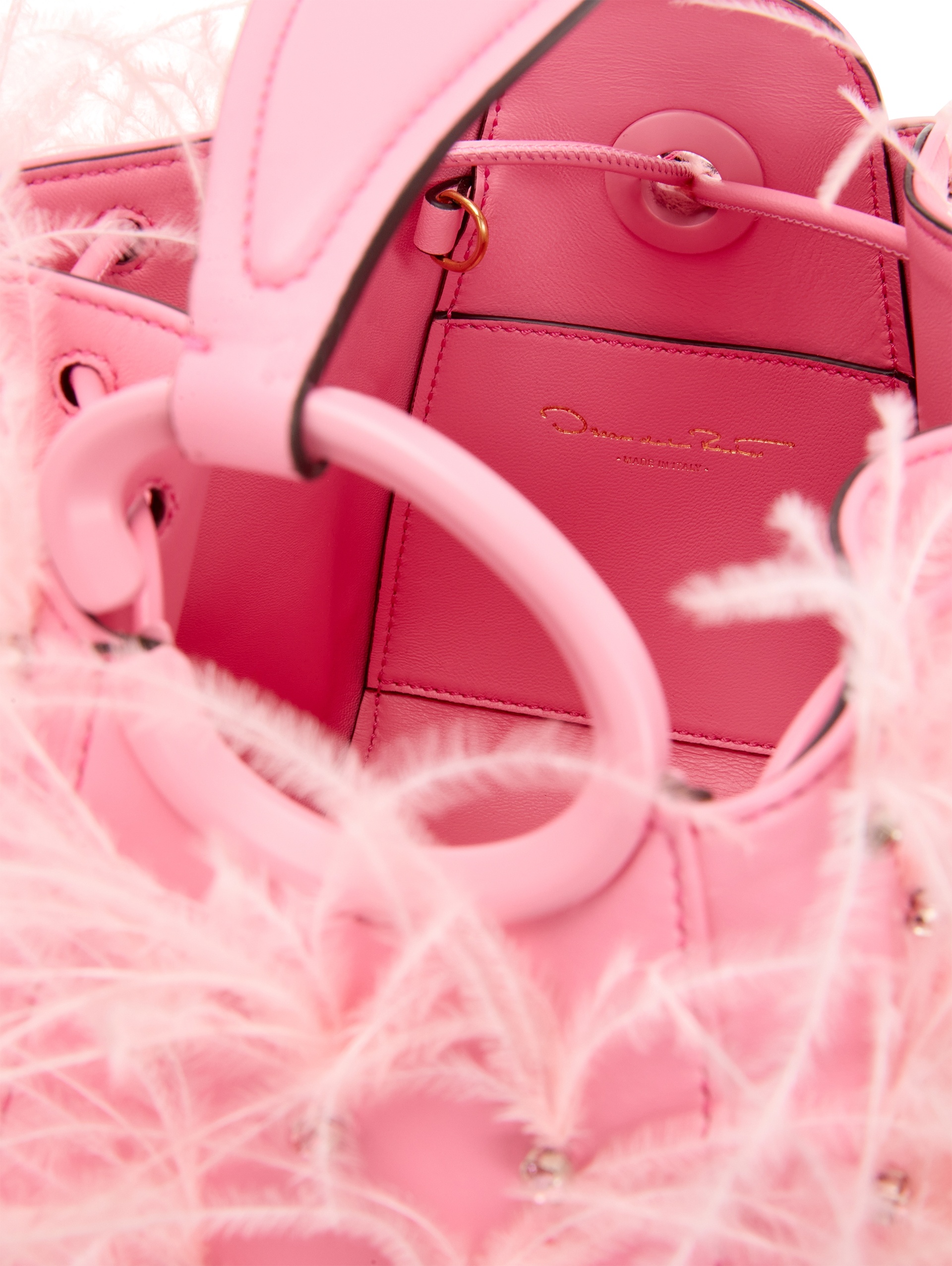 OSTRICH FEATHER O HANDLE BAG - 5