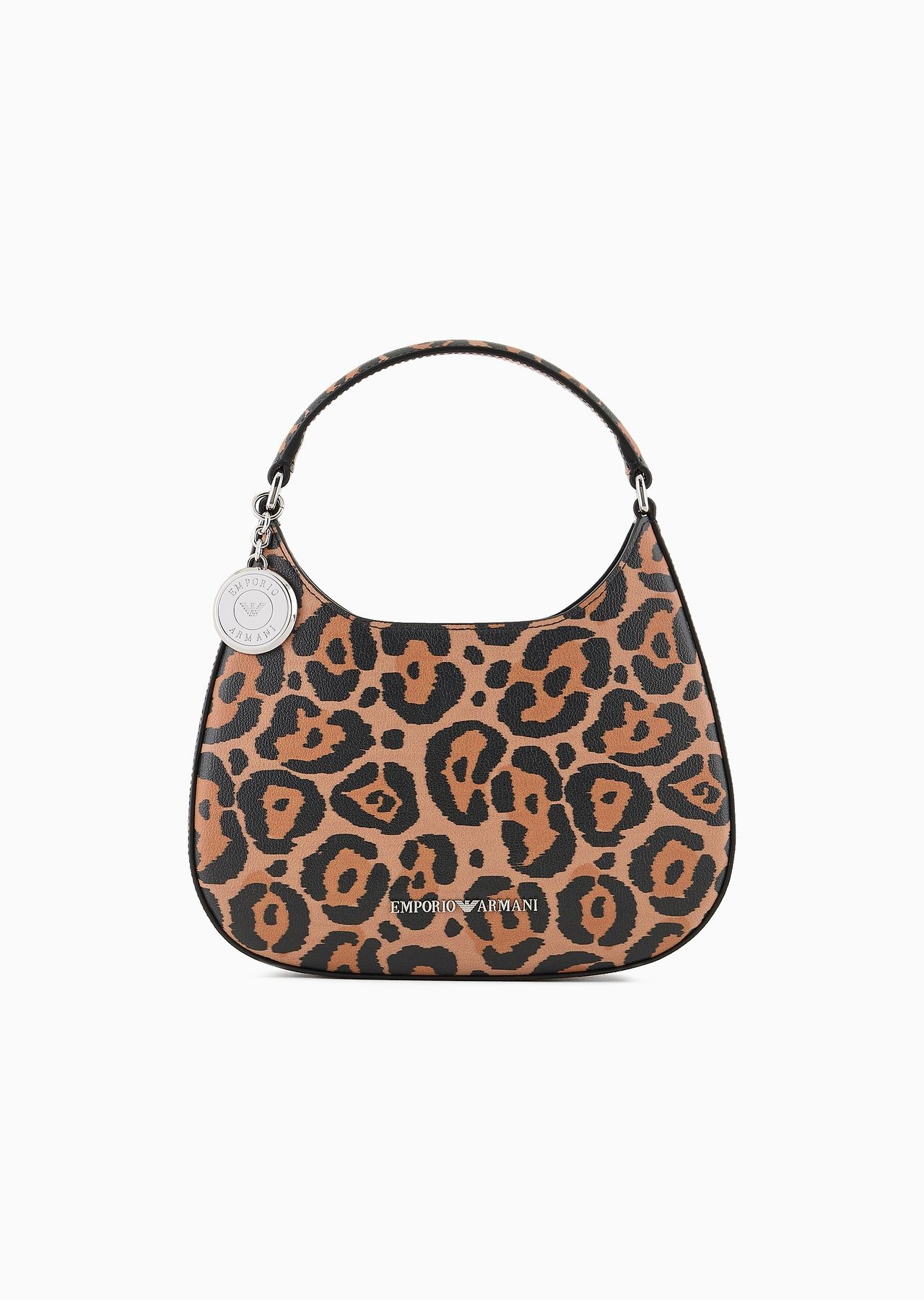 Emporio Armani Sustainability Values Capsule Collection dappled recycled leather hobo handbag - 1