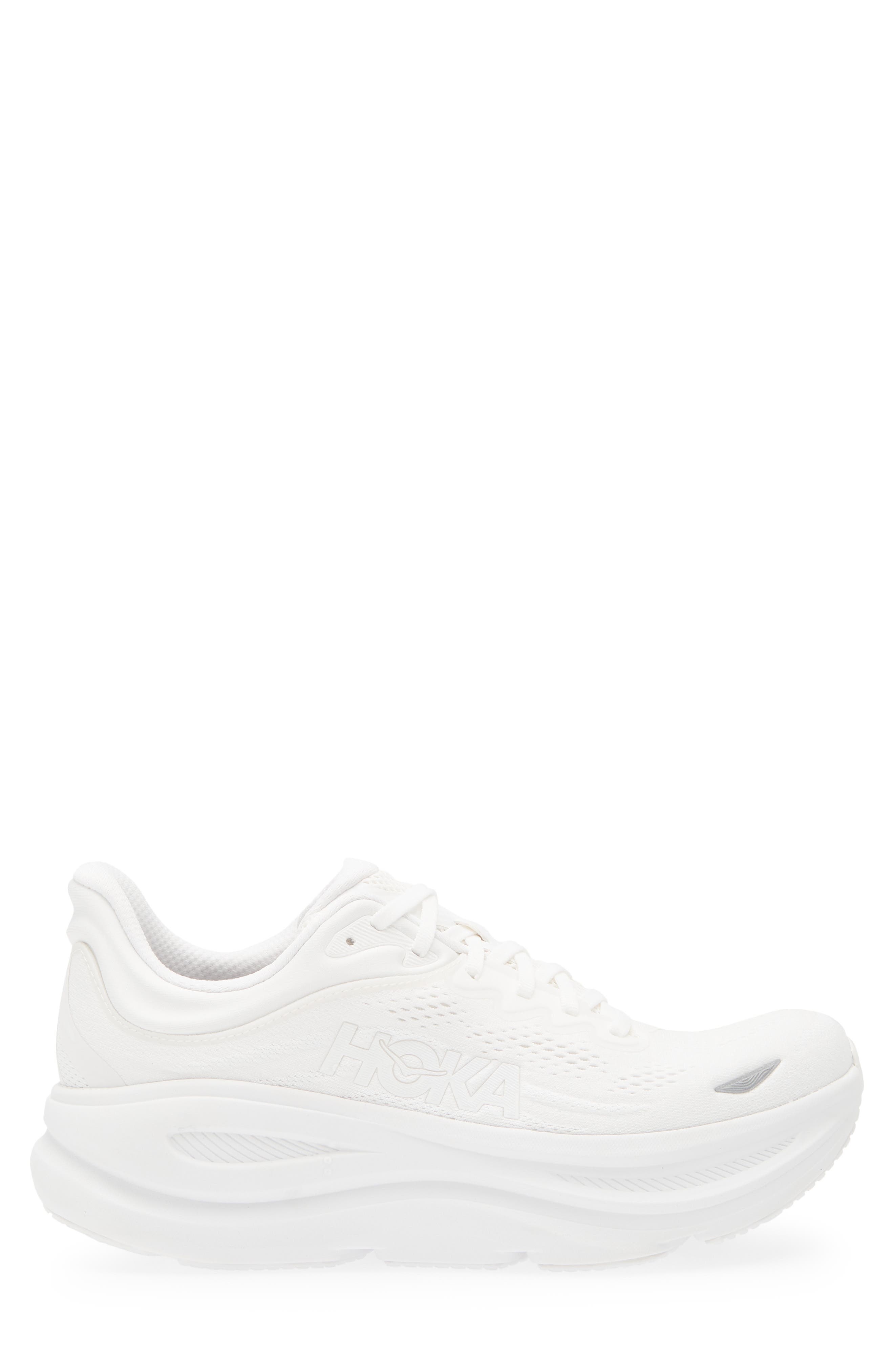 HOKA Bondi 9 Running Shoe in White /White at Nordstrom - 3