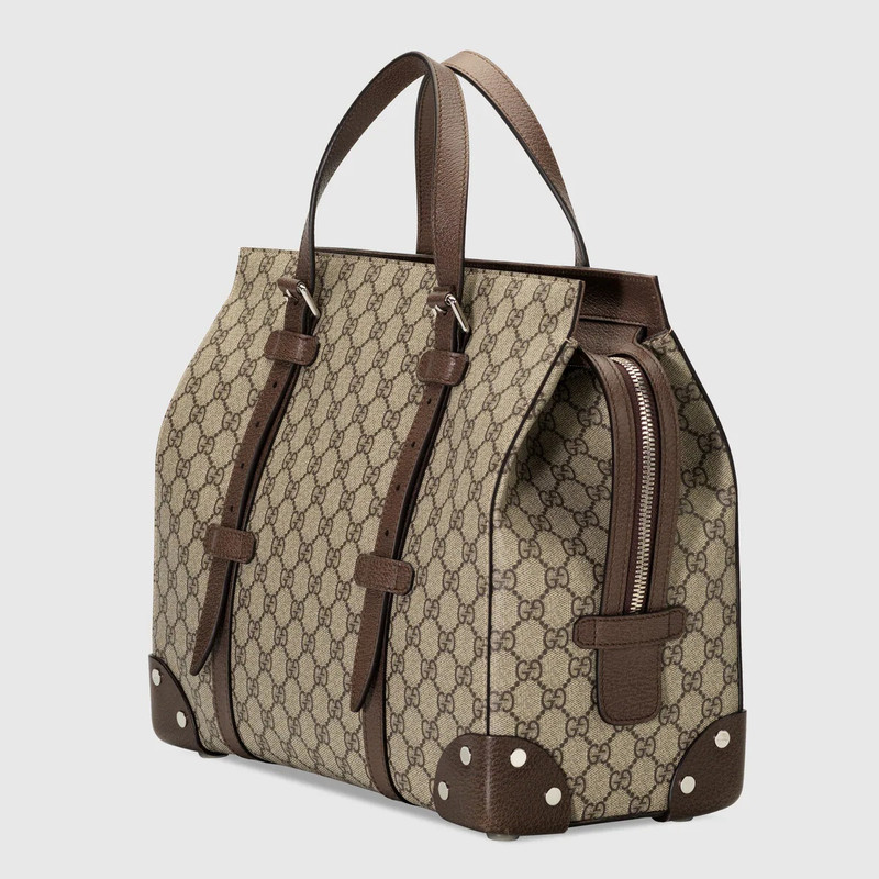 GUCCI GG tote bag with leather details outlook