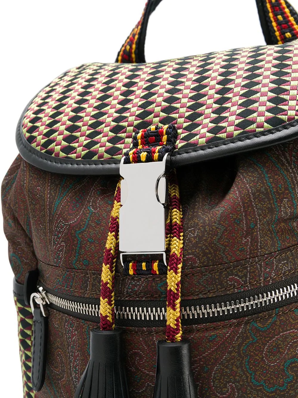 woven paisley backpack - 4