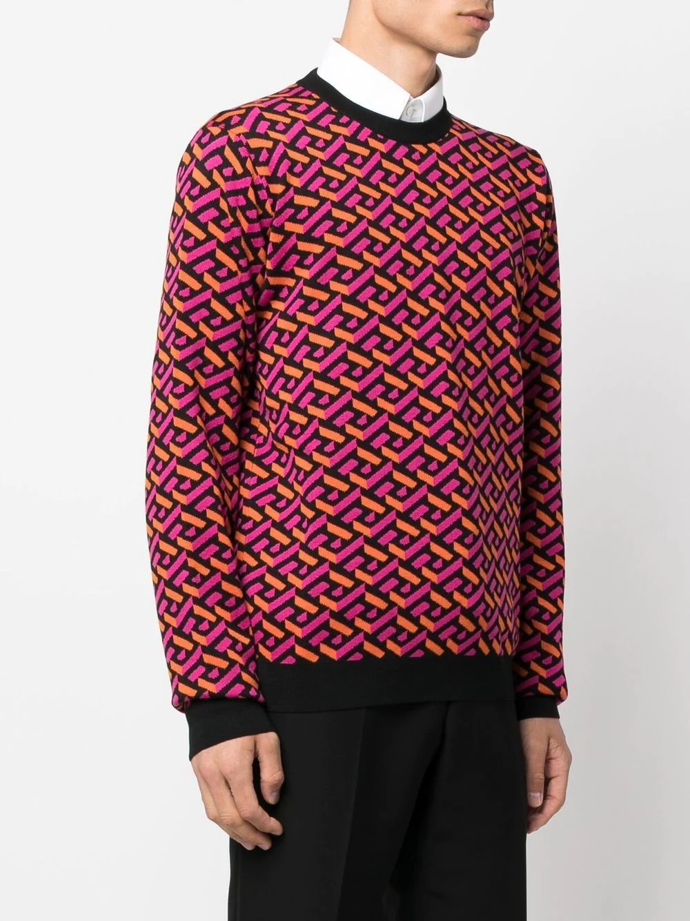 La Greca jacquard wool jumper - 3