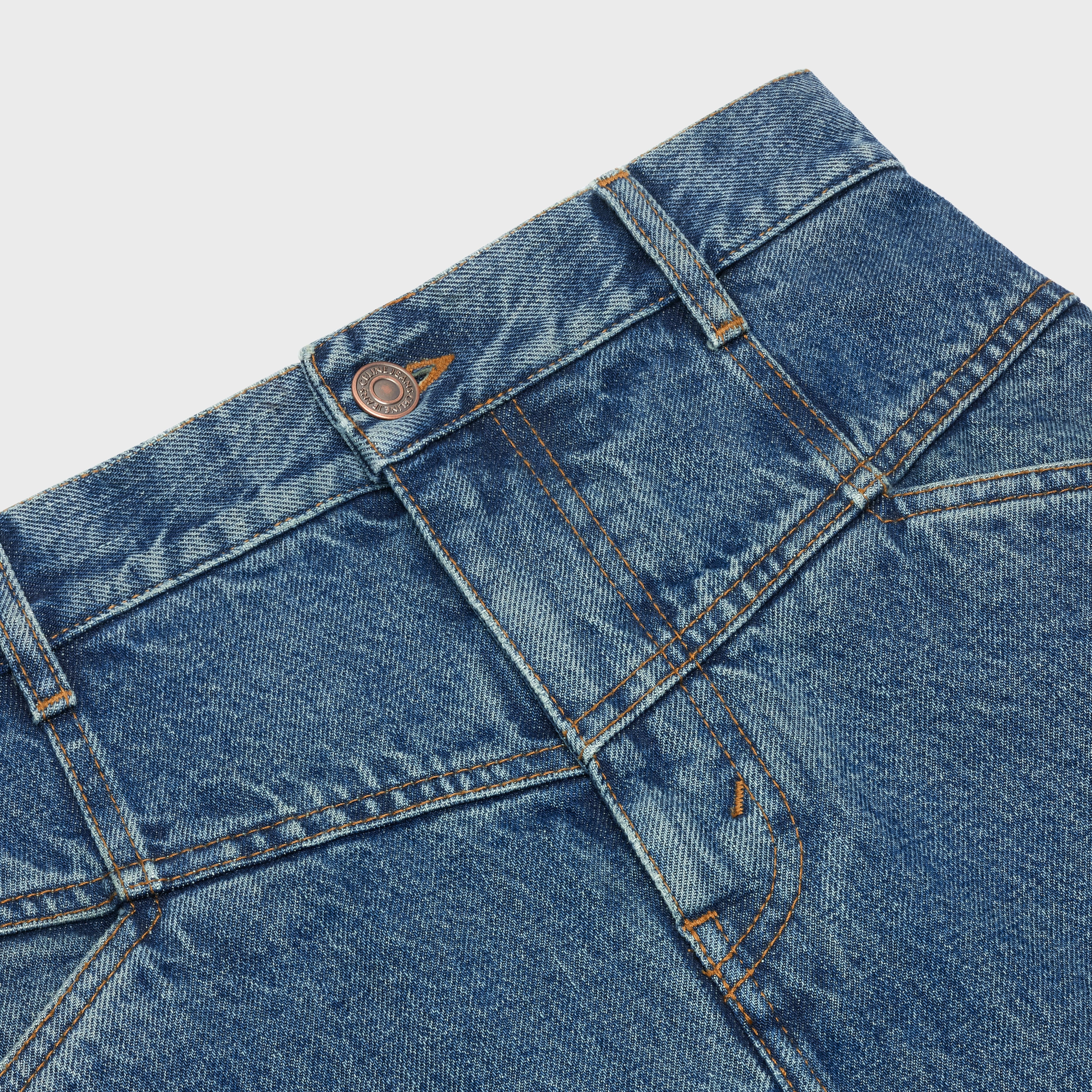 MIDI SKIRT IN DARK UNION WASH DENIM - 3