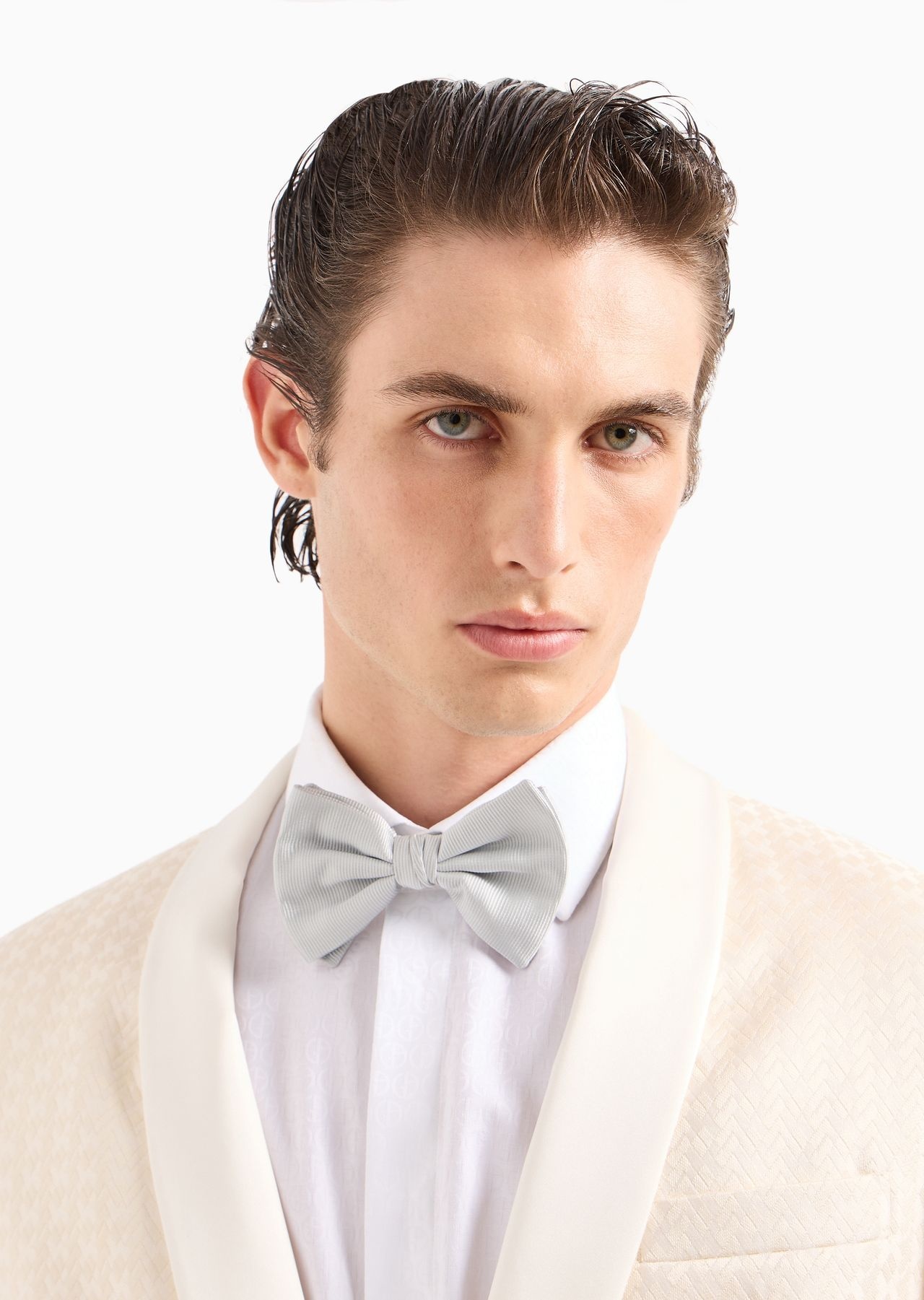 Large silk pre-tied bow tie - 3