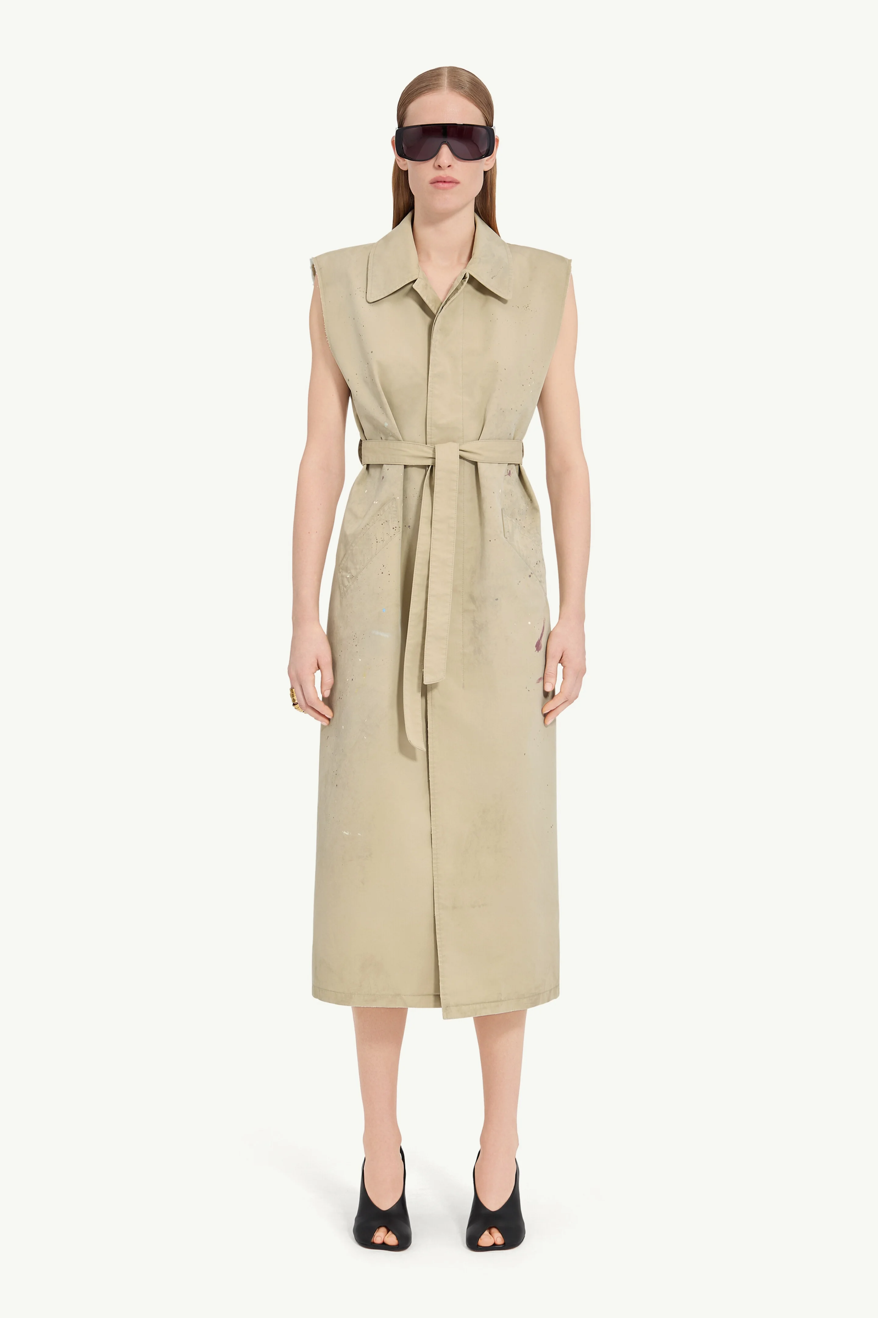 Sleeveless Trench Coat - 1