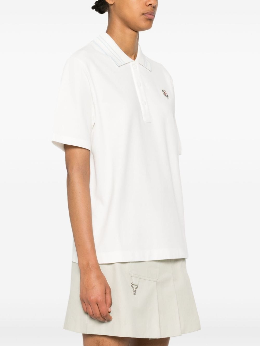 appliquÃ©-logo cotton polo shirt - 3