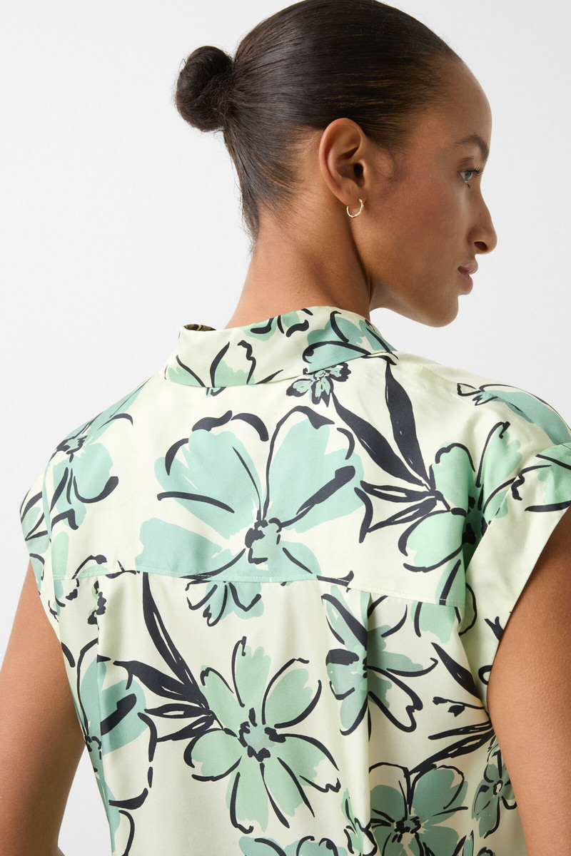 Rosalie silk blouse in Green 5