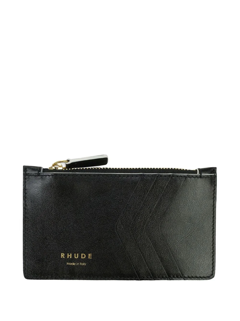 zip-fastening leather cardholder - 1