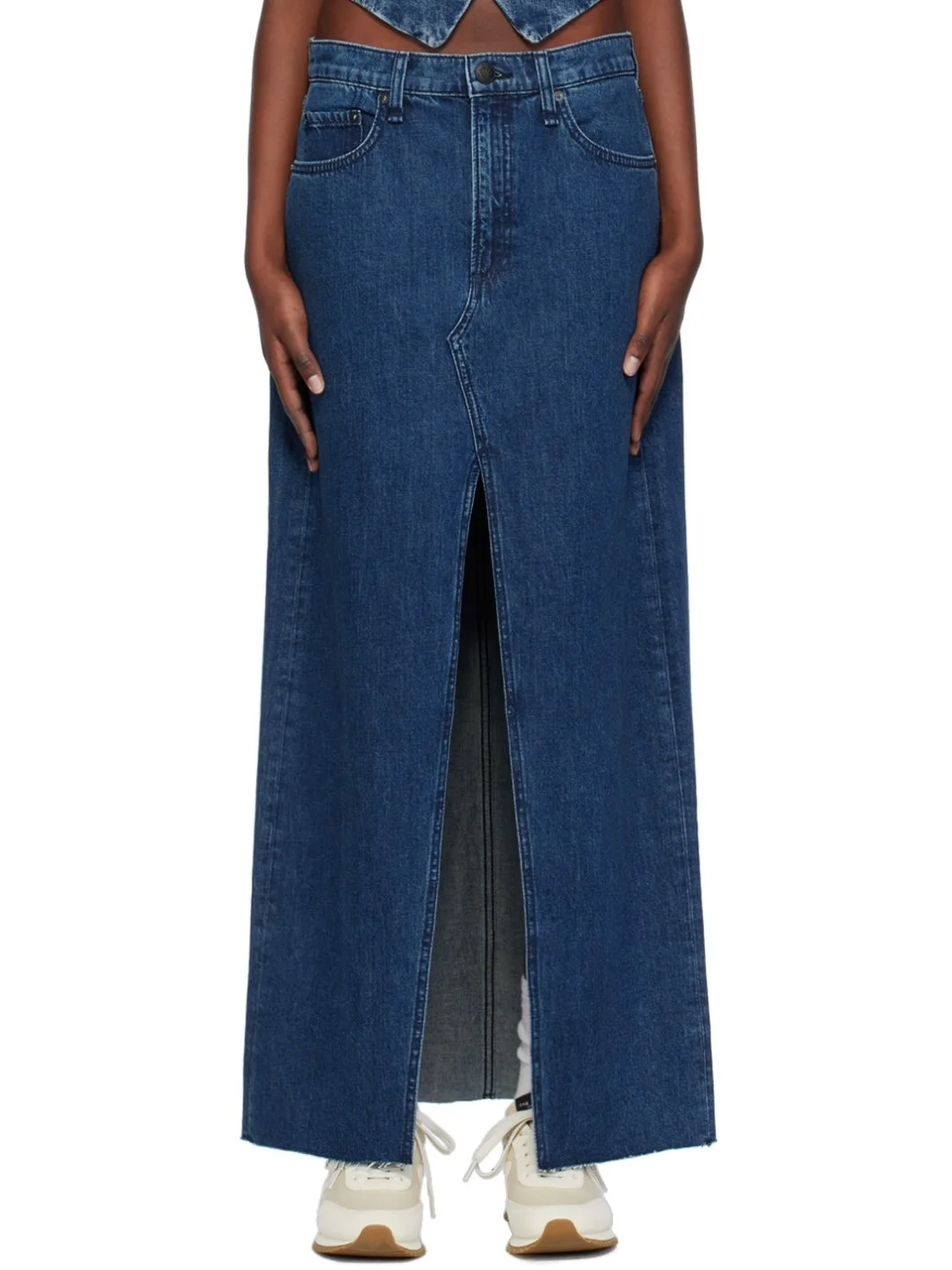 Navy Avery Midi Skirt - 1
