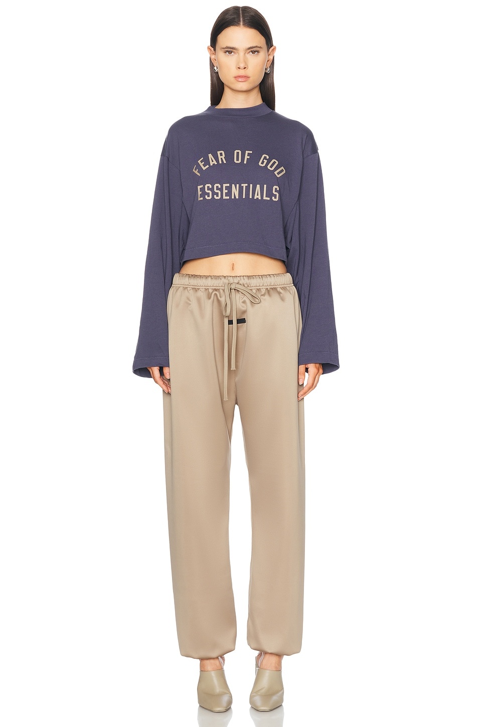 Cropped Long Sleeve T-Shirt - 4