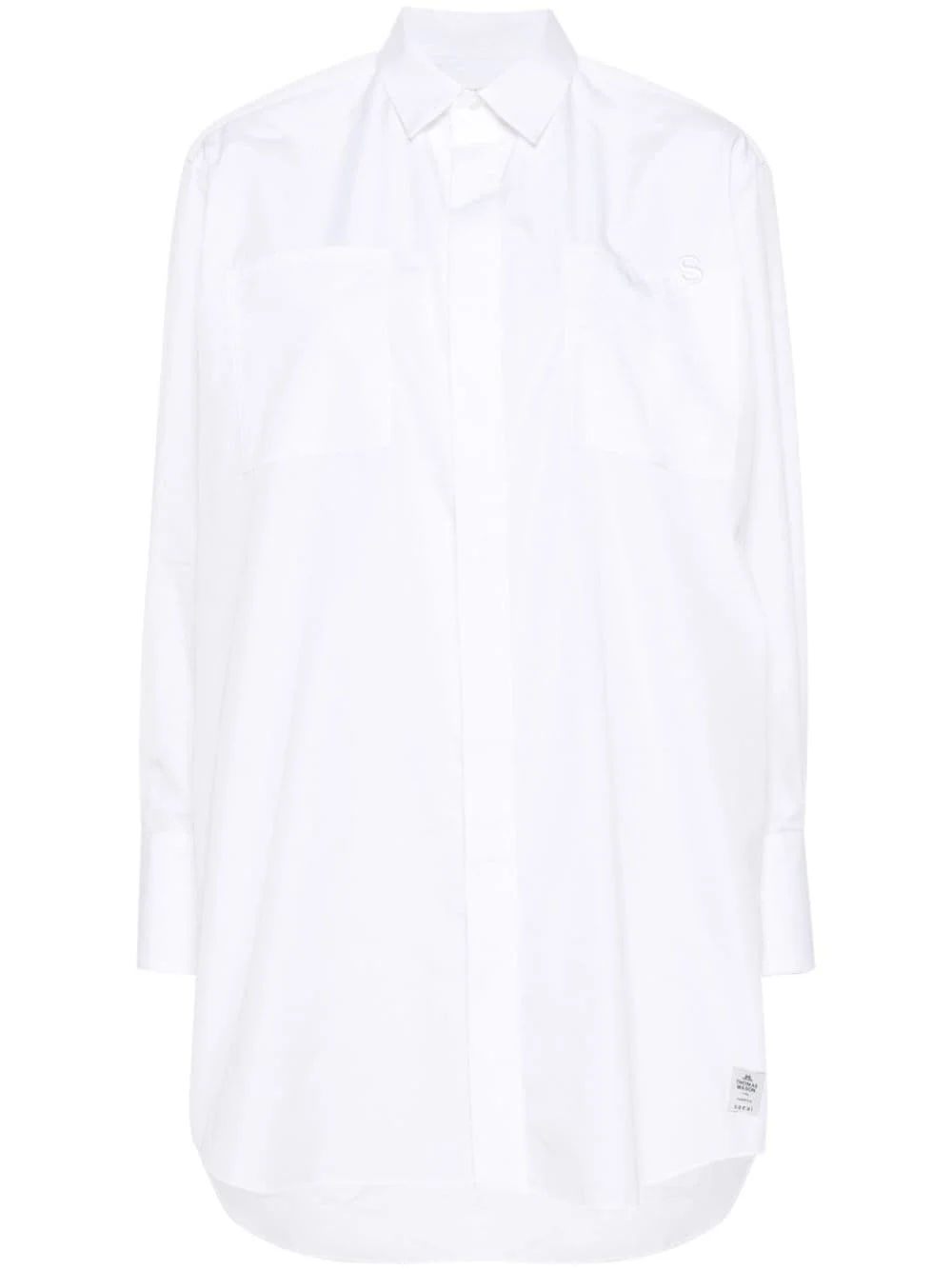 logo-raised poplin shirt - 1