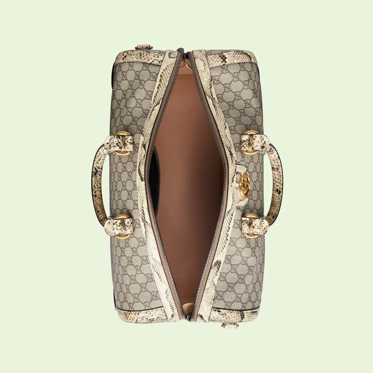 Python trim duffle bag with Double G - 8