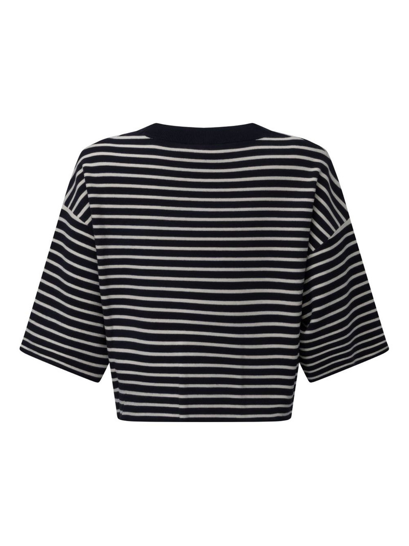 WEEKEND Max Mara striped-pattern crop T-shirt outlook