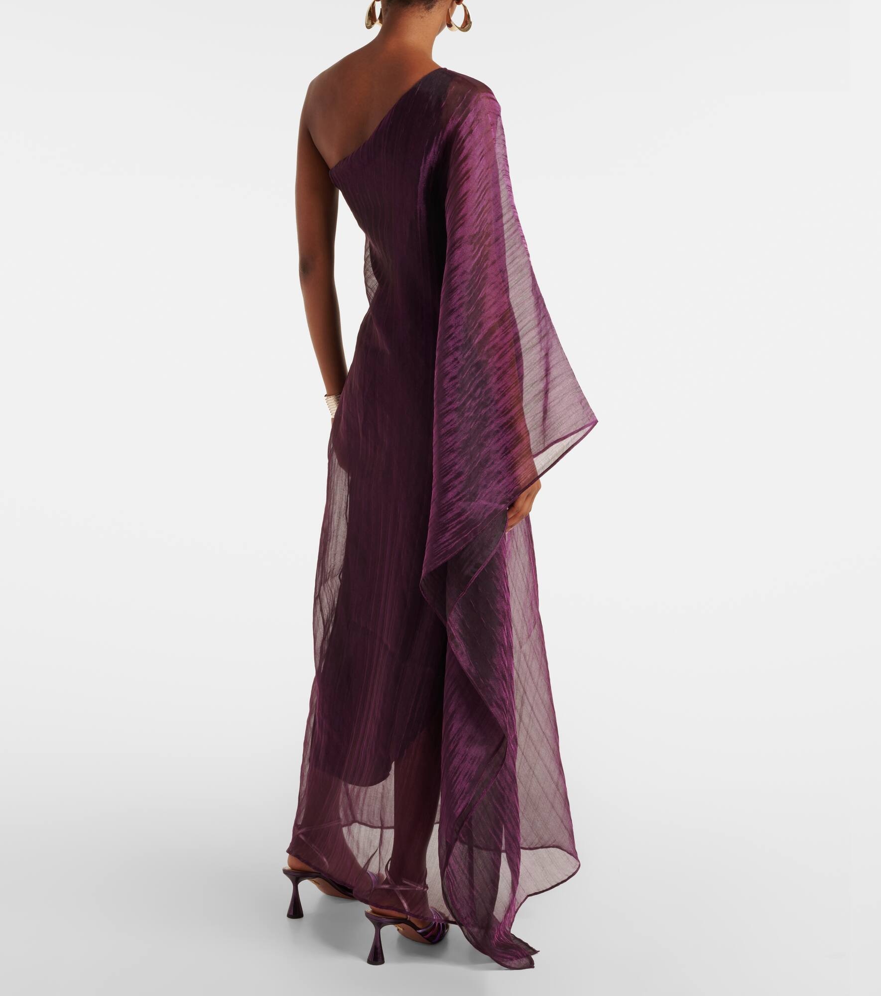 Betsy one-shoulder cady gown - 3