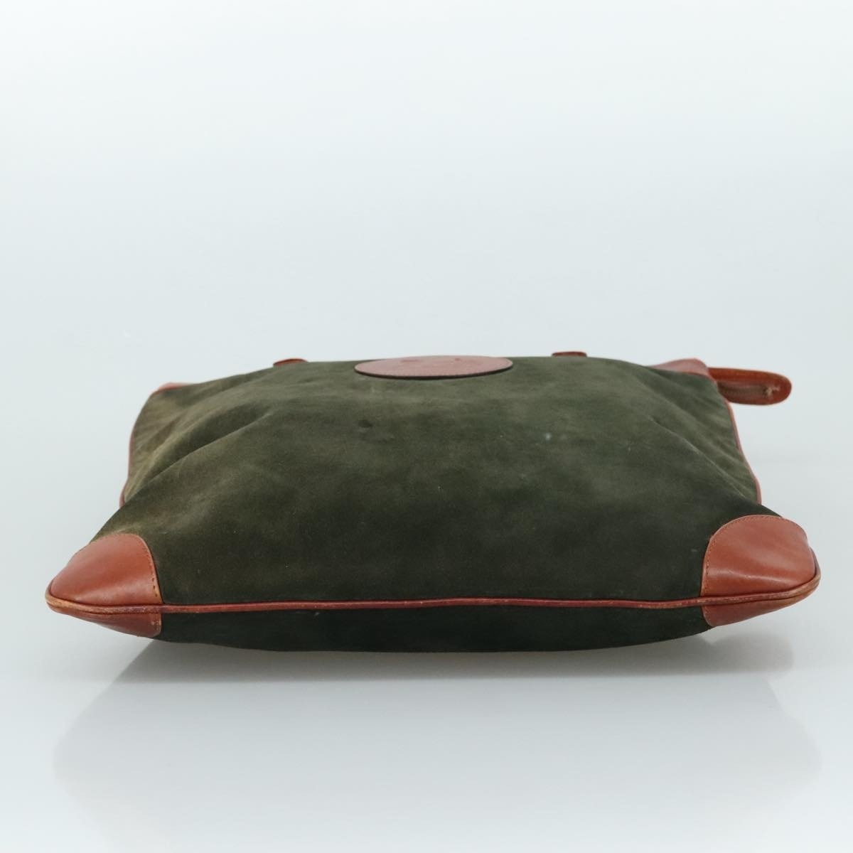 CELINE Tote Bag Suede Leather Khaki Brown Gold - 5