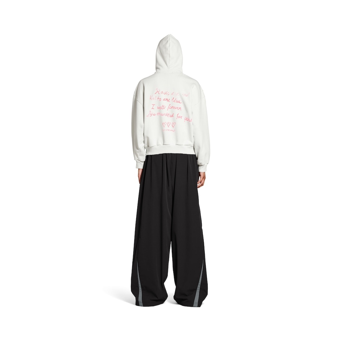 Women's Lipstick Valentines Zip-up Hoodie Regular Fit  in White - 4