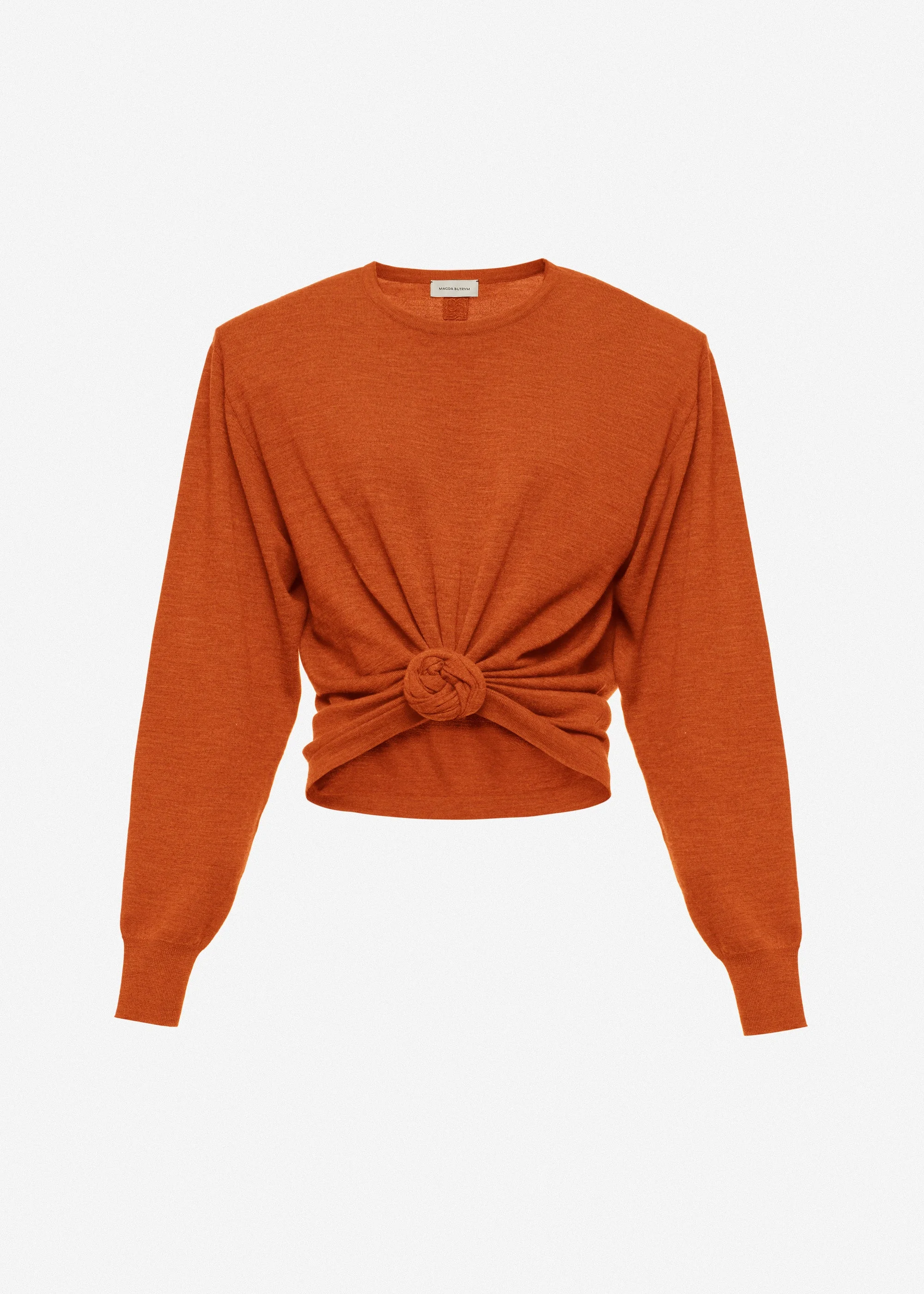 Knotted longsleeve in orange - 1