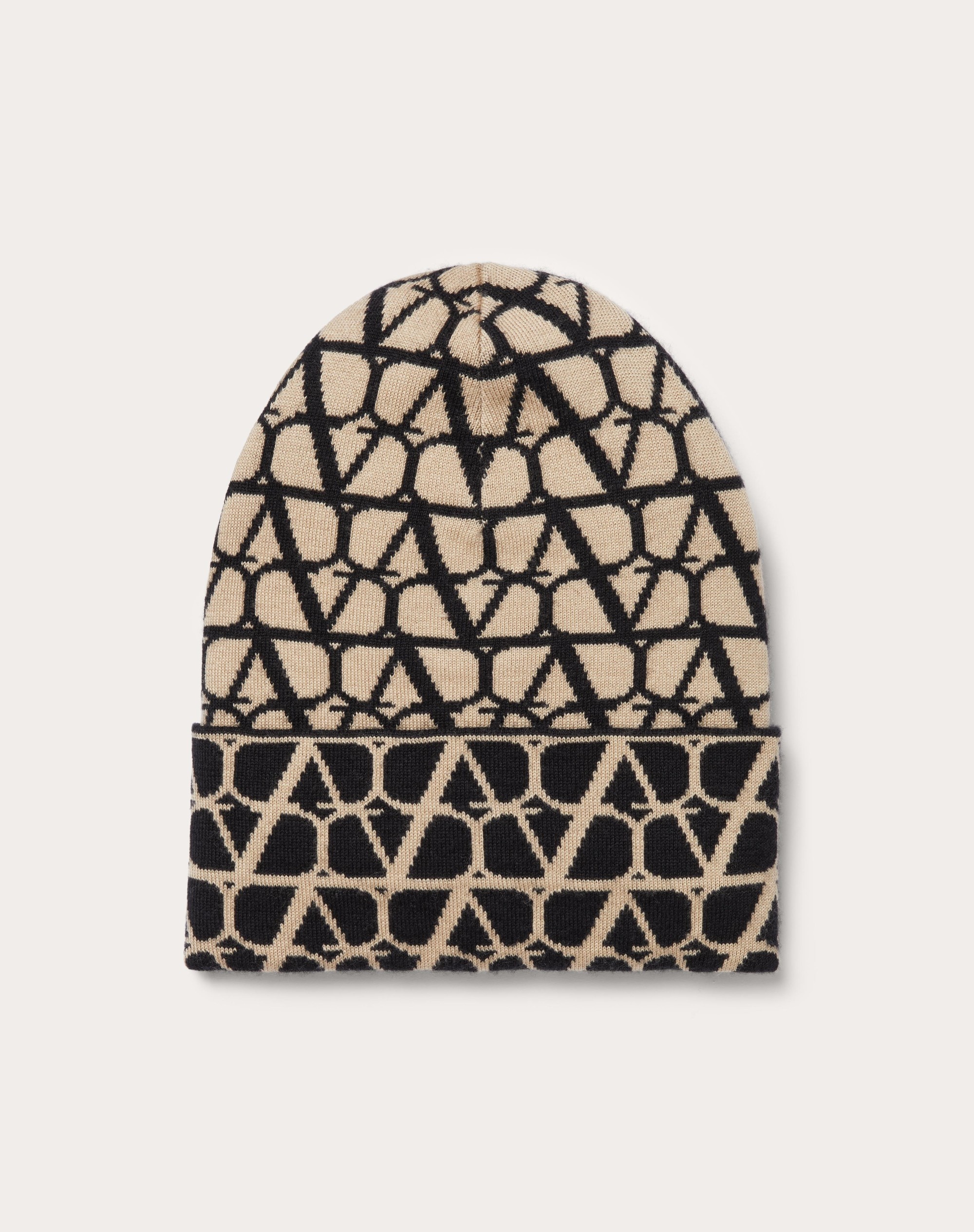 KNITTED TOILE ICONOGRAPHE BEANIE IN CASHMERE AND SILK - 1