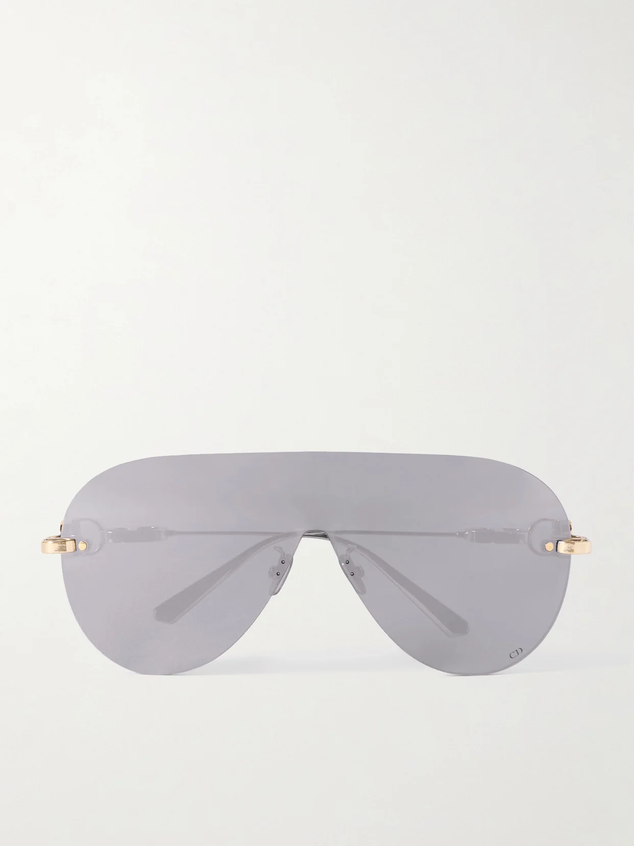 Cd Chain M2u Rimless Aviator-style Gold-tone Sunglasses - 1