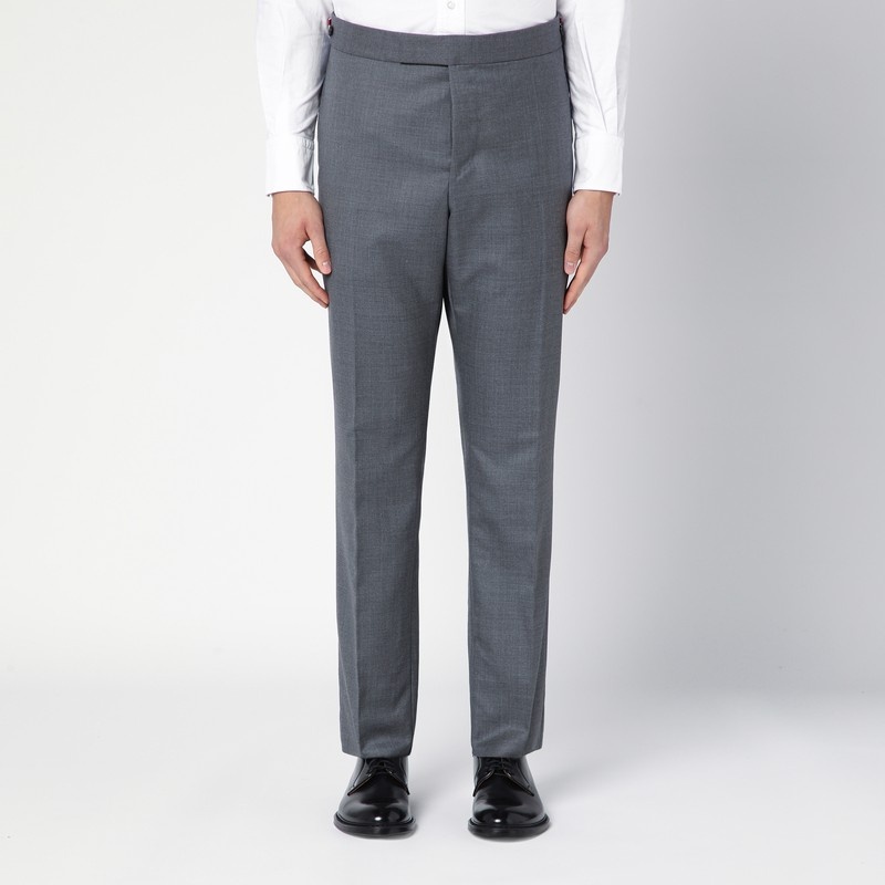 Grey wool trousers - 1