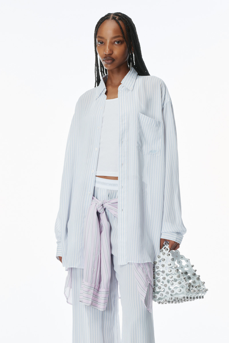 Oversize Silk Chiffon Shirt 2