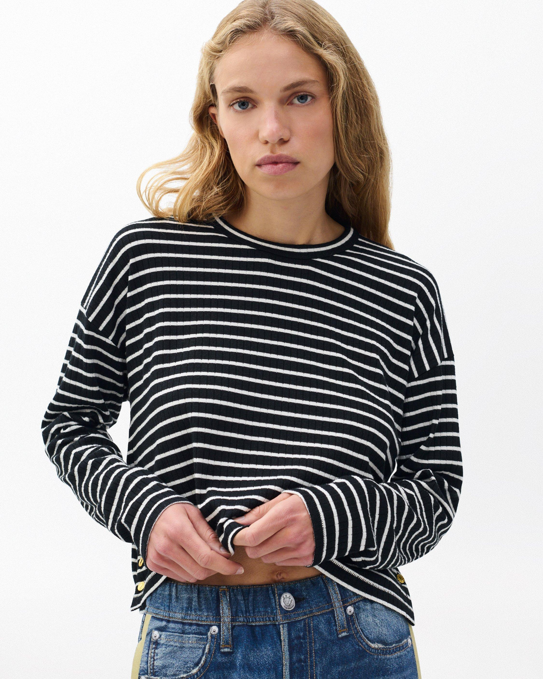The Knit Striped Long-Sleeve Tee - 5