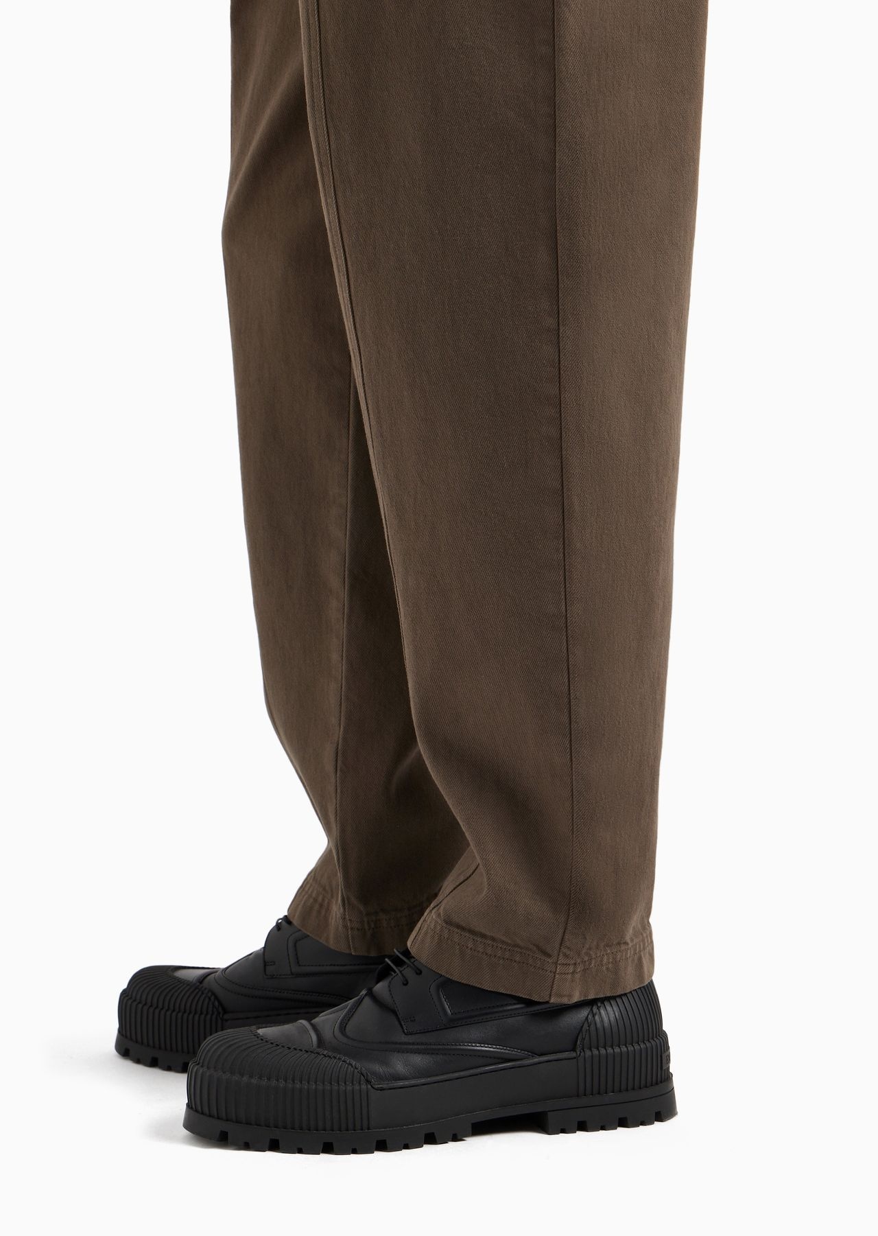 Garment-dyed bull trousers with ribbing - 6