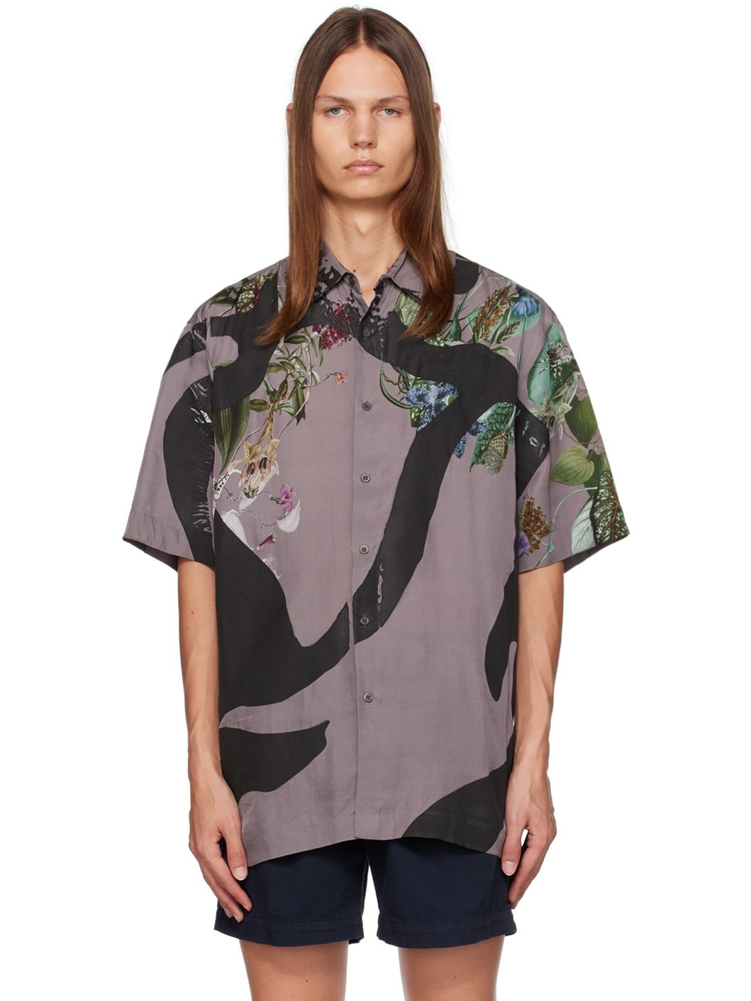 Purple Printed Shirt - 1