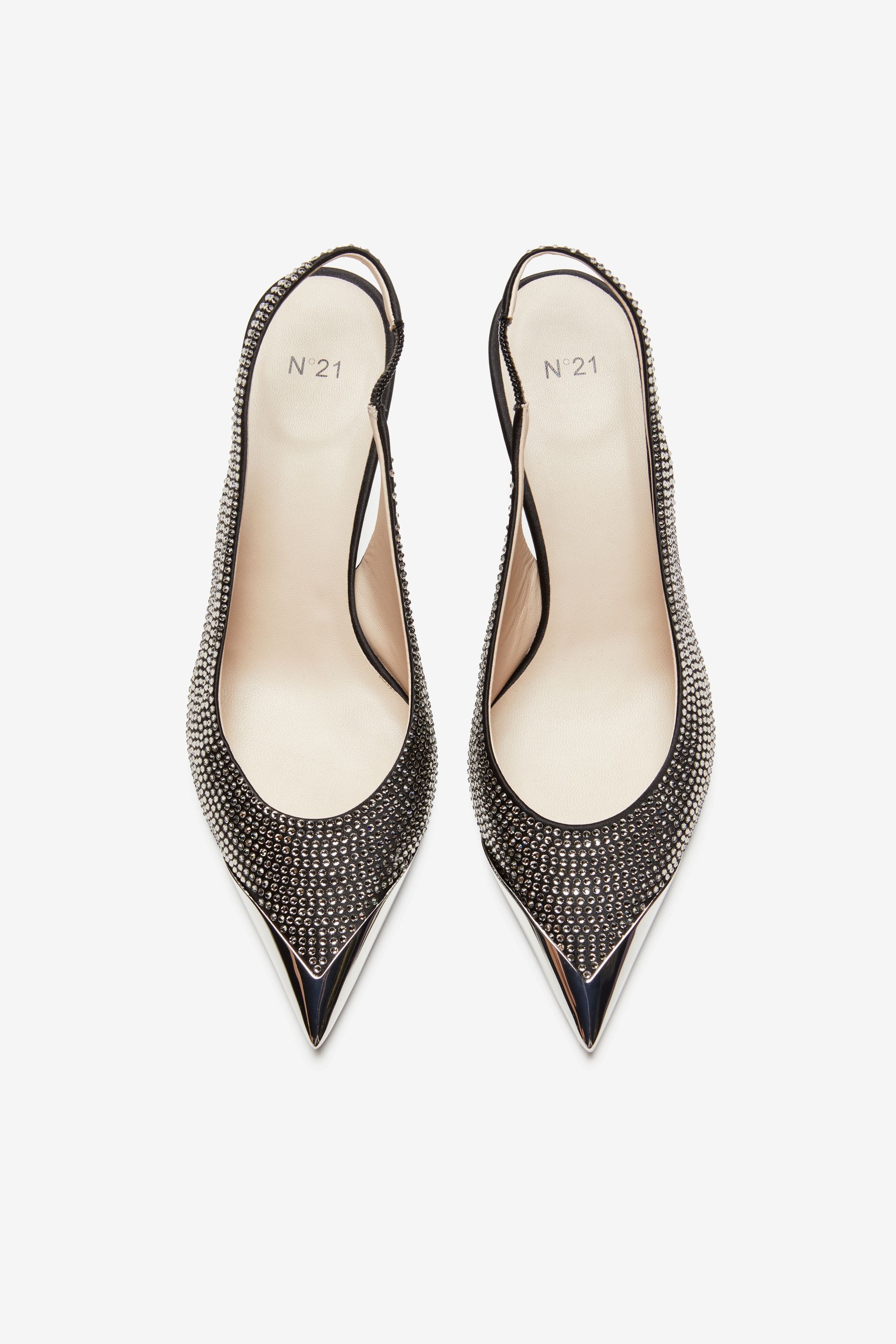 CRYSTAL-EMBELLISHED SLINGBACK PUMPS - 2