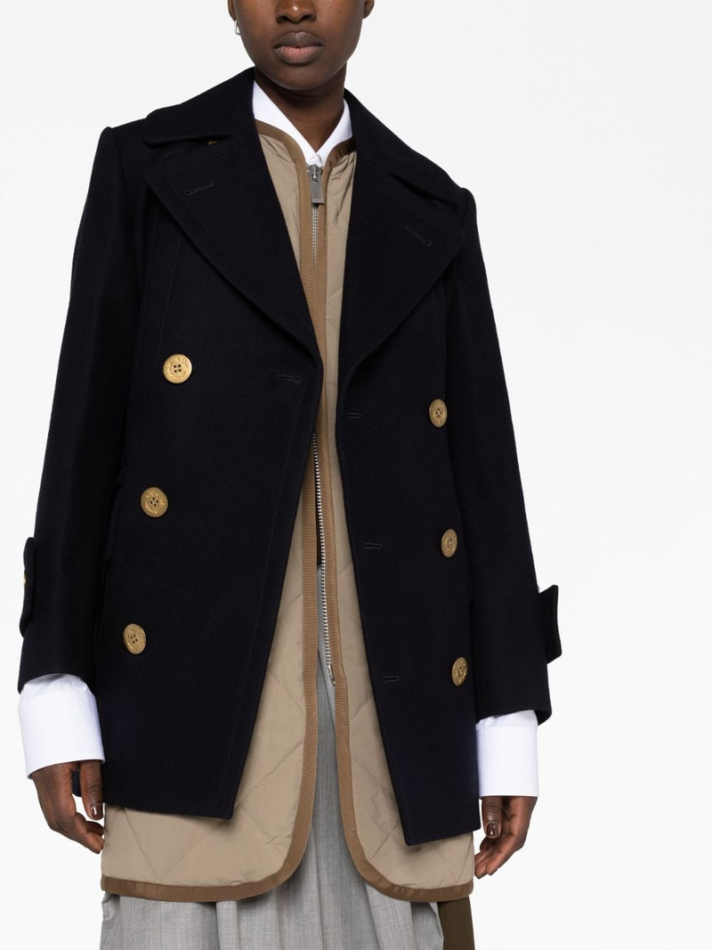layered double-breasted coat 5