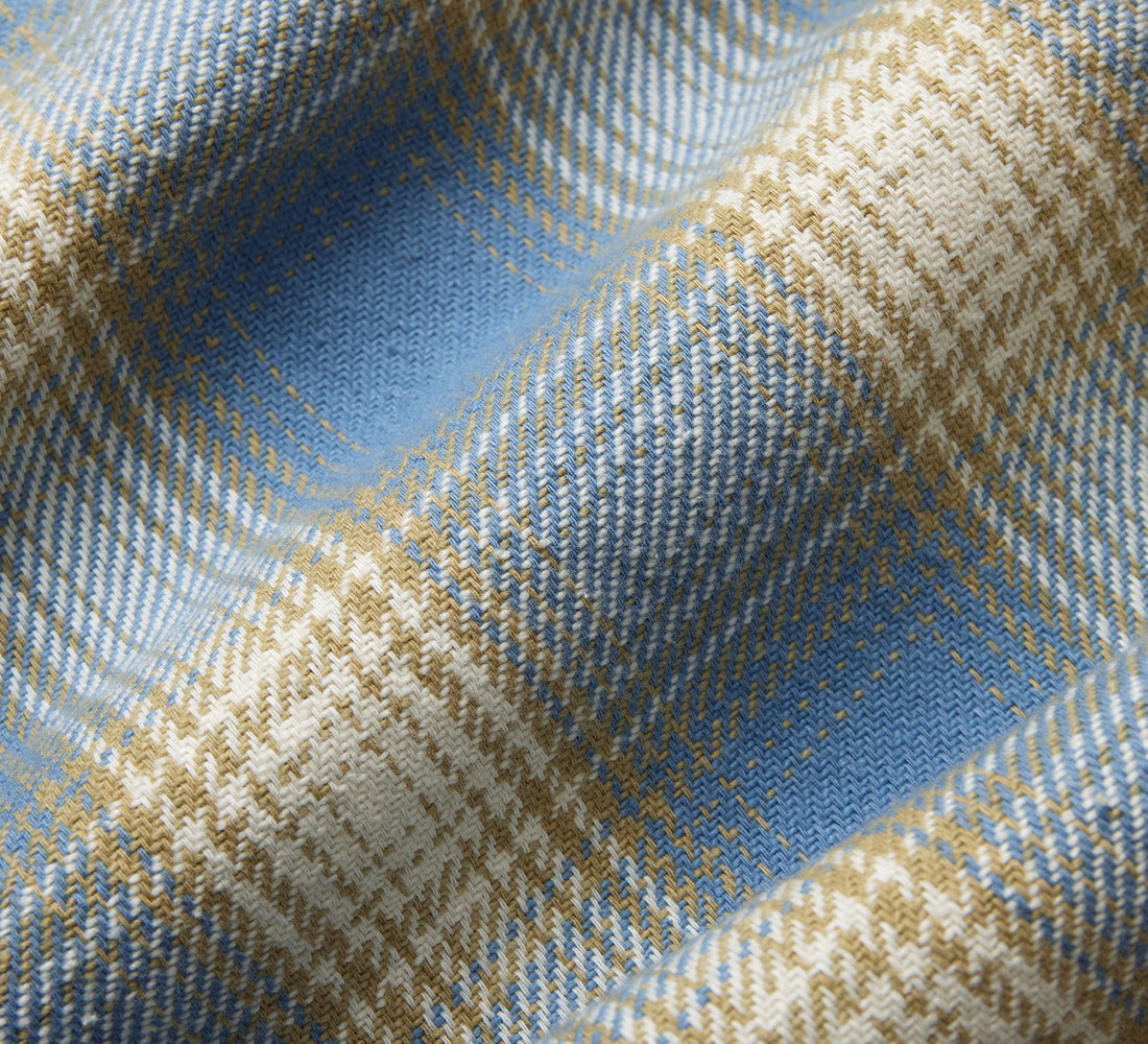 Crosscut Flannel - Powder Blue Plaid - 5