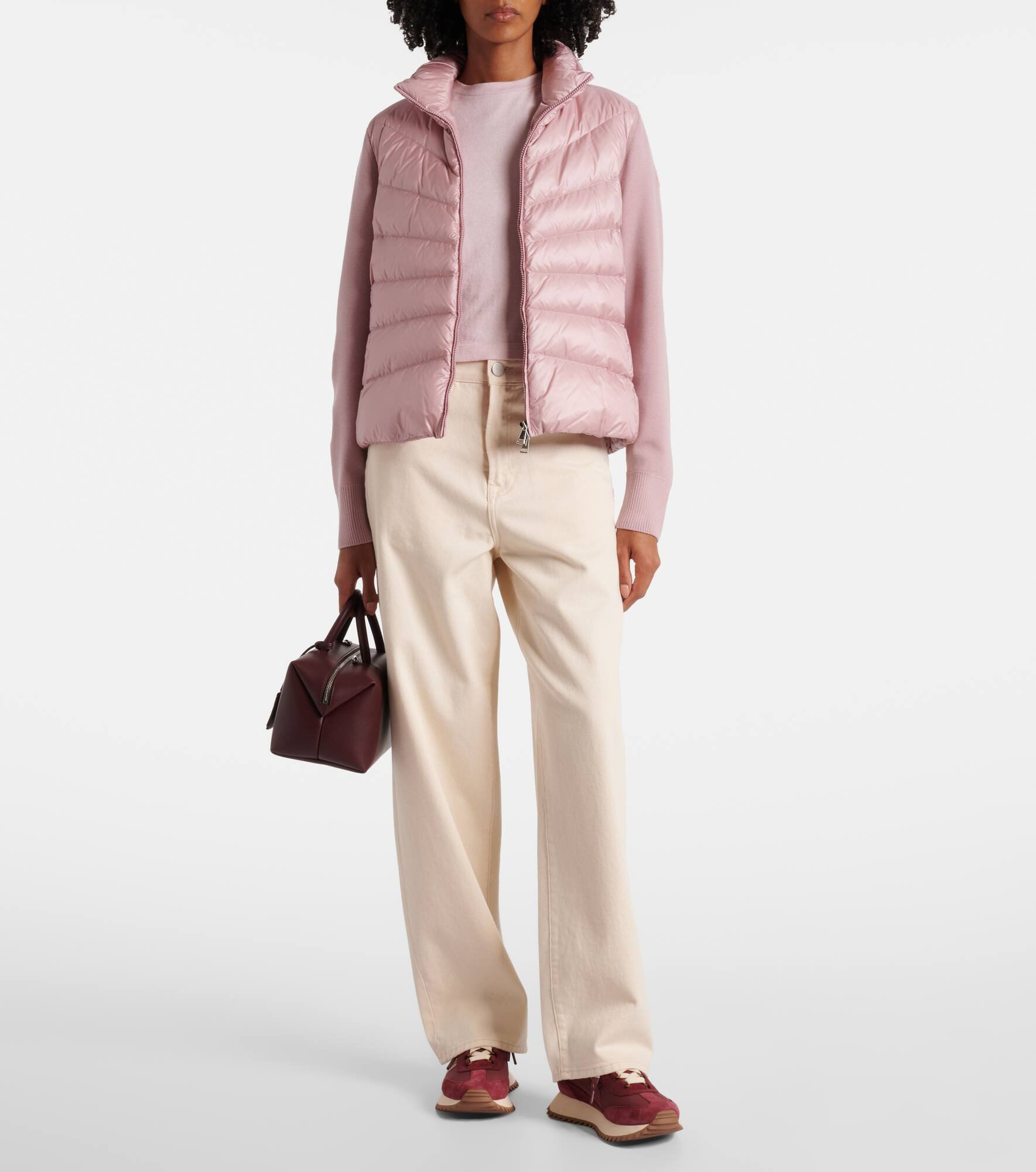 Down-paneled virgin wool cardigan - 2