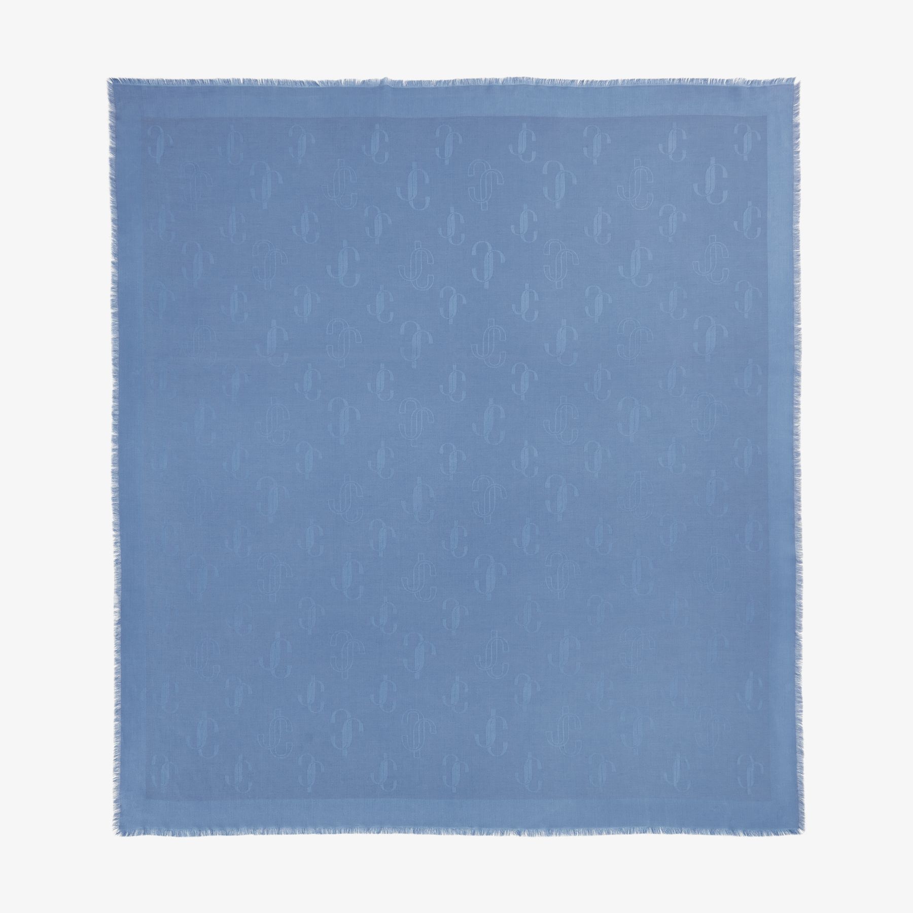 Emani
Smokey Blue Silk and Wool Jacquard Shawl - 2